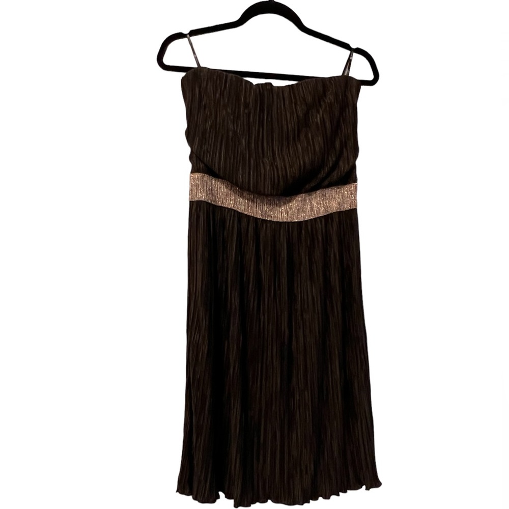 FOREVER 21 Strapless Brown and Gold Mini Dress